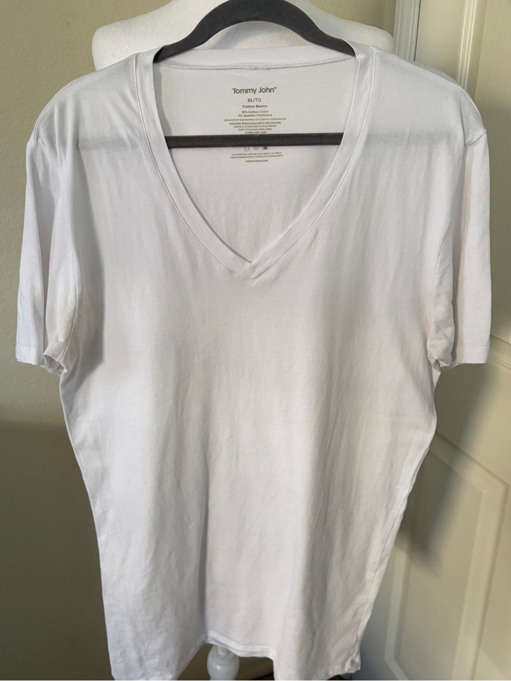 Tommy John White Lightweight V-Neck Tee